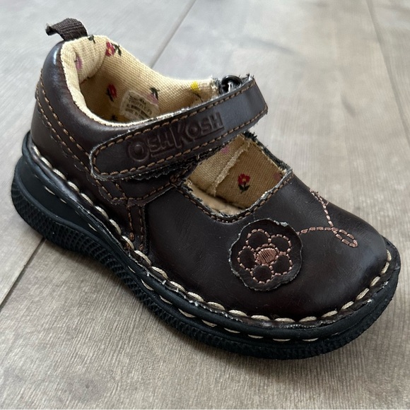 VTG OshKosh B’Gosh Genuine Mary Janes Floral Baby Girl 4M - Picture 6 of 16